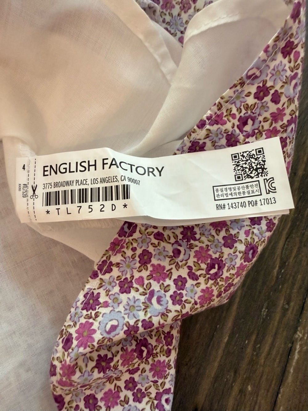 Hyacinth House Floral Smocked Ruffle Dress Size Small Cottagecore Prairie - Picture 10 of 13